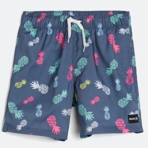 Boys Hurley Swim trunks - pull on shorts with pineapple pattern - medium 10/12